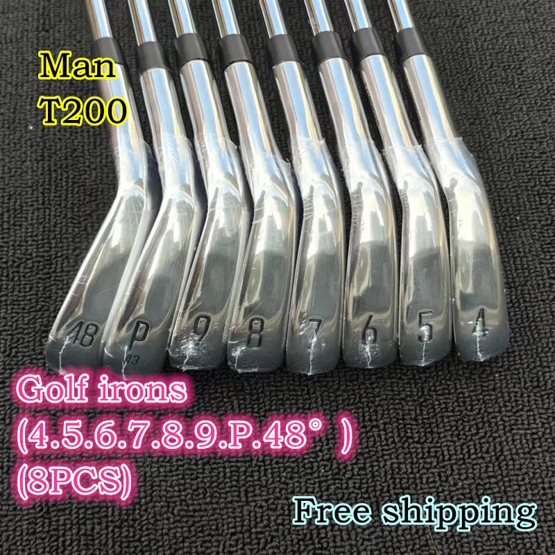 Golf ironsT-200 The three generation T-200 Golf irons Golf club iron Set 4-9 P (8pcs ) With Steel/Graphite Shaft Head Cover