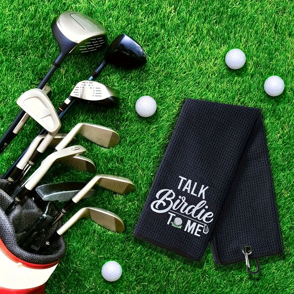 Funny Microfiber Premium Golf Towels - Talk Birdie To Me