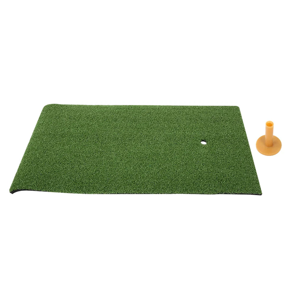 Golf Practice Mat, Golf Hitting Mat Indoor Outdoor Golf Swing Practice Grass Mats with Rubber Golfing Tee