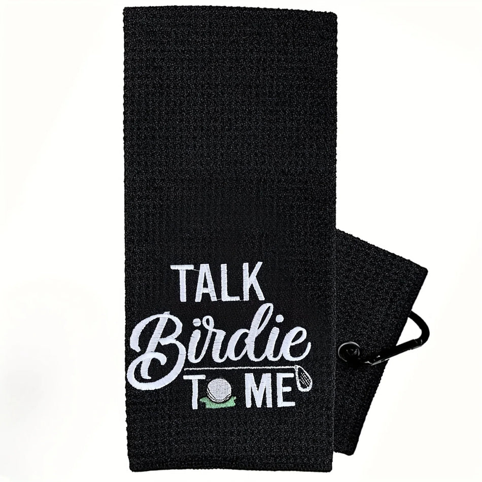 Funny Microfiber Premium Golf Towels - Talk Birdie To Me
