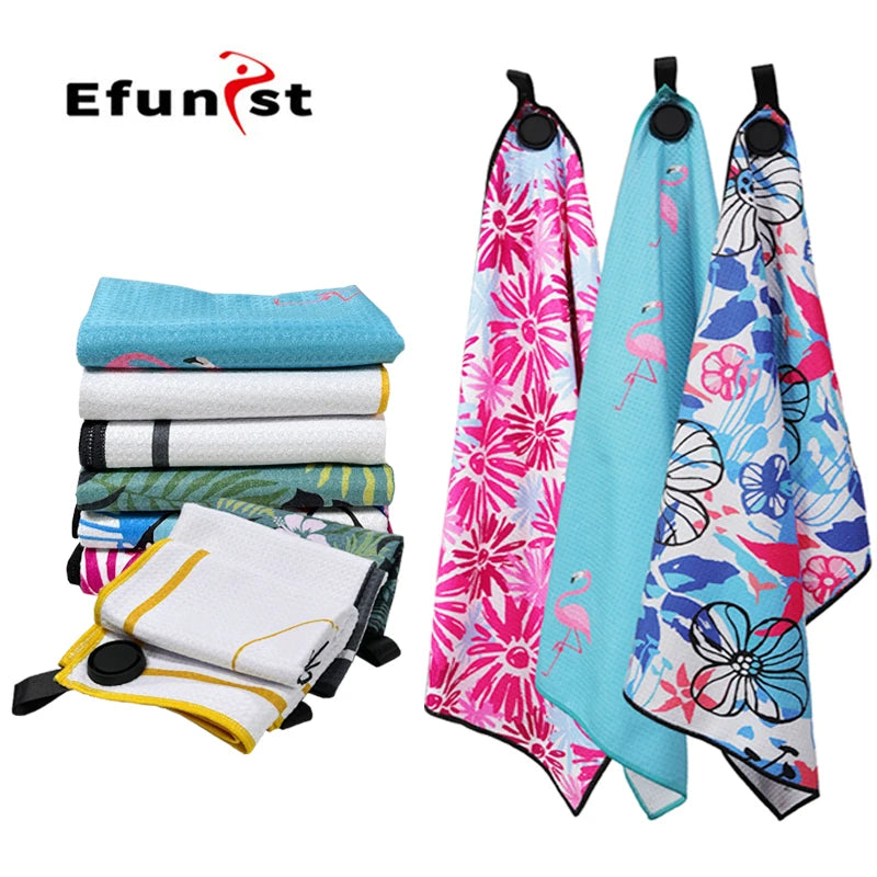 Golf Towel Magnetic 40×60 cm, Custom Logo, Waffle Pattern